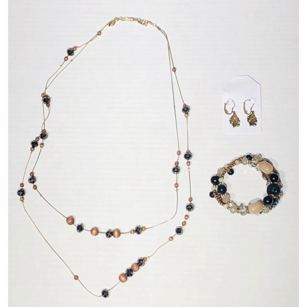 Beaded Necklace Bracelet Earrings Set Custom Made